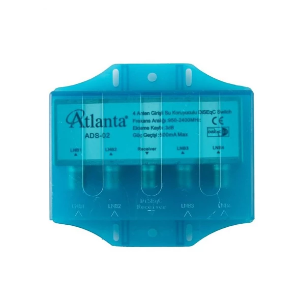 Atlanta ADS-02 1x4 1/4 DiSEqC Switch (Kapaklı Korumalı)