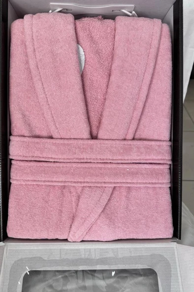 Pastel Kadife Tek Bornoz Gülkurusu