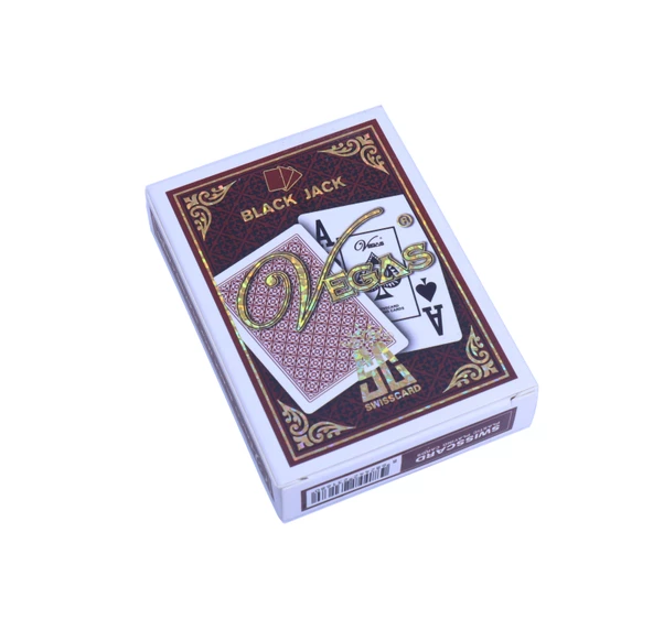 Swisscard İskambil Blackjack Poker Oyun Kartı - Kırmızı - 6