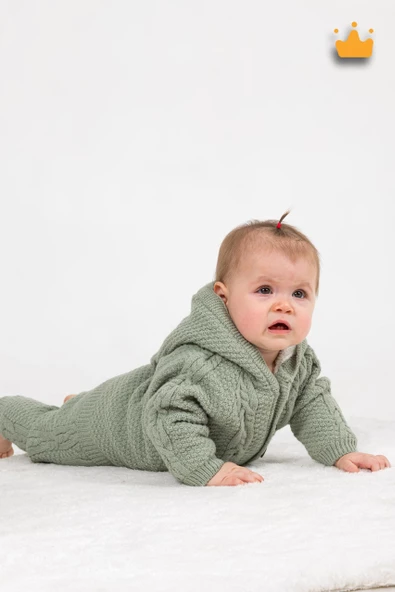 Babyhola Triko Hırka İçi Velsoft Pantolon İçi Astarlı Kız Erkek Bebek Takım 2805 - 7