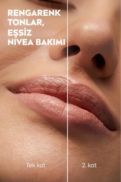 Nivea Lip Balm Bakımlı ve Renkli Dudak Balmı Nude 4,8Gr Spf30,Doğal Yağlar,E Vitamini,Dudak Ve Yanaklar Için - 2