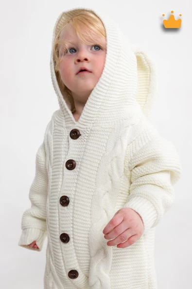 Babyhola Triko İçi Velsoft Kız Erkek Bebek Tavşan Kulaklı Tulum 2800 - 5