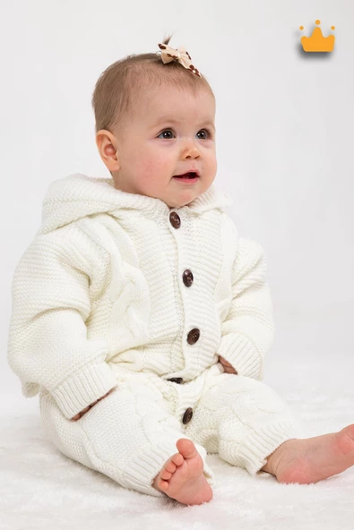 Babyhola Triko İçi Velsoft Kız Erkek Bebek Tavşan Kulaklı Tulum 2800 - 2