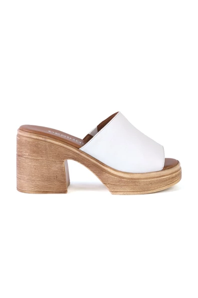 Deriholl Kadın Hakiki Deri Topuklu Terlik - 3