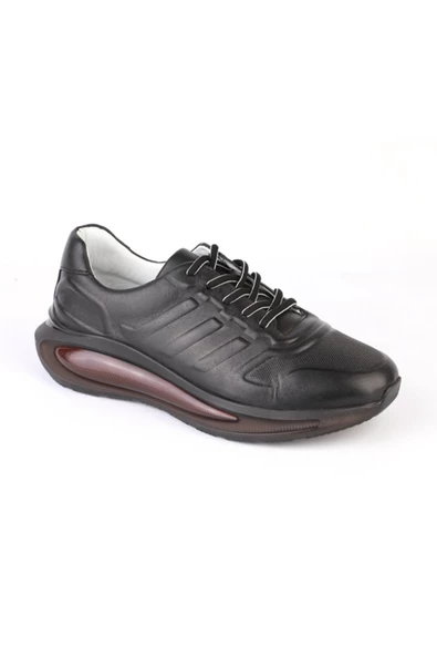 Deriholl Siyah Erkek Hakiki Deri Sneaker & Spor Ayakkabı - 2