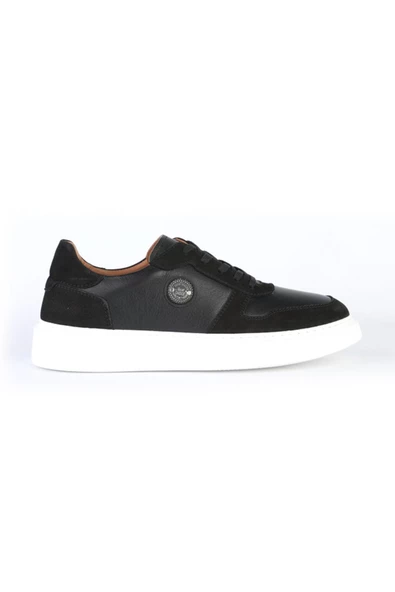 Deriholl Siyah Erkek Deri Sneaker Ayakkabı - 3