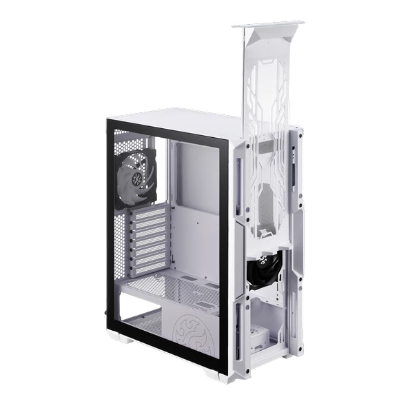 XPG Starker Tempered Glass STARKER-WHCWW ARGB 2 Fanlı Beyaz ATX Oyuncu Kasası - 4