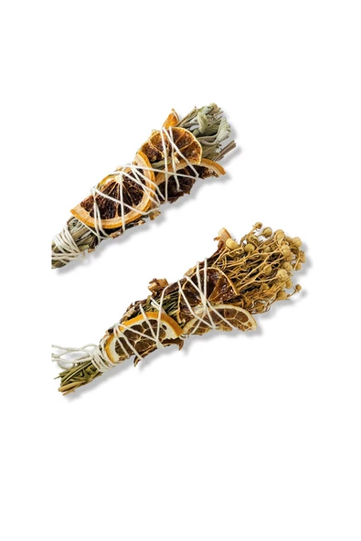 GURUYEMİŞ BOX Adaçayı Ve Üzerlik Tütsü Seti 2li Tütsü Paketi Arınma Şifa Nazar Şans Tütsüsü Seti Bitki Tütsüsü - 3