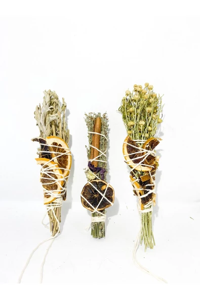 GURUYEMİŞ BOX Adaçayı Lavanta Üzerlik 3lü Tütsü Seti Doğal Bitki Tütsüsü Koku - 2