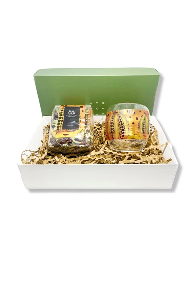 GURUYEMİŞ BOX Yayoı Kusama Theme Pop Art Çay Sever Paketi- Gurme Bitki Çayı- Çift Cidarlı Büyük Kupa Hediye Kutusu - 2