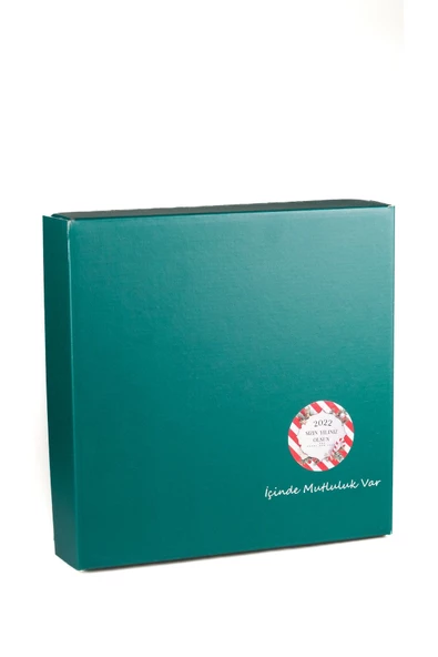 GURUYEMİŞ BOX "mutluluk" Sevgili Doğum Günü Hediye Seti Kırmızı Okaliptüs Kapı Çelenk Kuru Meyve Kuruyemiş - 5