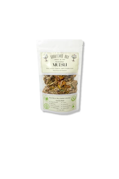 GURUYEMİŞ BOX Müsli Kahvaltılık Gevrek Greçka Karabuğday Kuru Meyveli Kabak Çekirdekli Mandalina Dut Elma 240gr - 2