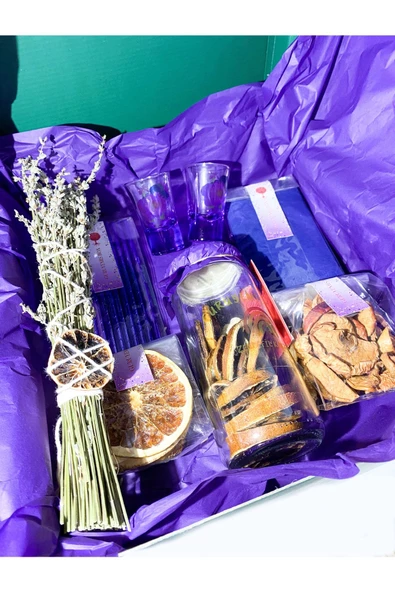GURUYEMİŞ BOX Mor Parti Kutusu Ve Kokteyl Hazırlama Kiti Doğum Sevgililer Günü Özel Gün Hediye Seti - 4