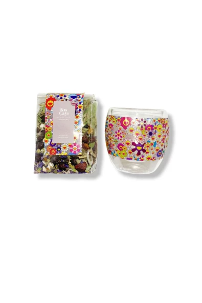 GURUYEMİŞ BOX Takashı Murakamı Theme Pop Art Çay Sever Paketi- Kış Çayı-çift Camlı Kupa Bardak Hediye Kutusu - 5