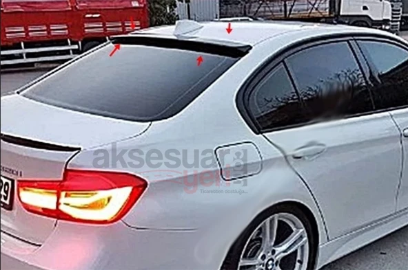 BMW F30 Cam Üstü Spoiler - Piano Black-Parlak Siyah