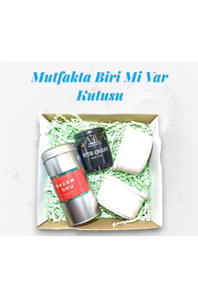 GURUYEMİŞ BOX Mutfakta Biri Mi Var Kutusu- Konsept Hediye Özel Gün Sevgili Muffin Seti - 4