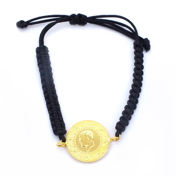 İmitasyon Çeyrekli Bileklik Yarım Altınlı İpli Model BLK-186 ürün görseli