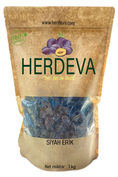 HERDEVA Çekirdekli Siyah Erik Kurusu (1.Kalite) 1 Kg