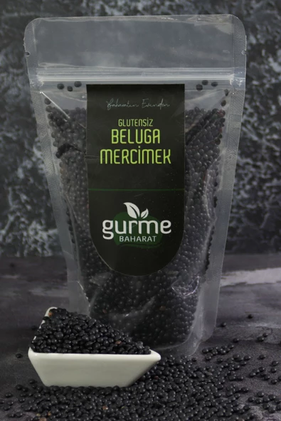 GURME BAHARAT Glutensiz Beluga Siyah Mercimek 500 Gr