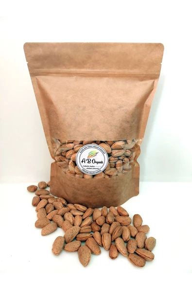 AB Organik Kabuklu Badem 1,5 Kg - Organik Sertifikalı