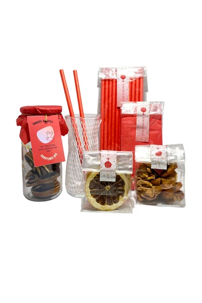 GURUYEMİŞ BOX Kırmızı Parti Kutusu Ve Kokteyl Hazırlama Kiti 3 Doğum Sevgililer Günü Özel Gün Hediye ürün görseli 1