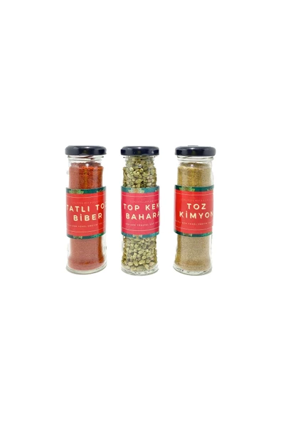 GURUYEMİŞ BOX 3'lü Baharat Seti Kimyon Top Kekik Tatlı Toz Biber - Resim 2