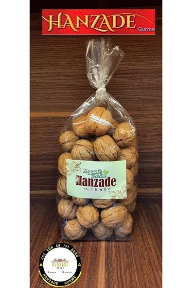 HANZADE GURME Organik Içi Beyaz Tatlı Ince Kabuklu Ceviz 500 Gr