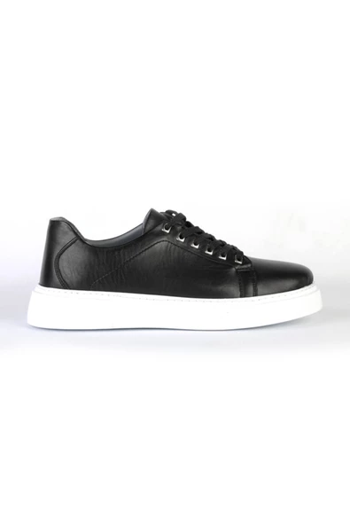 Deriholl Siyah Erkek Deri Sneaker Ayakkabı - 2
