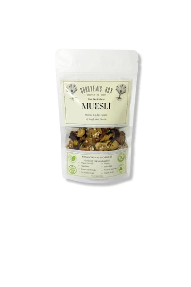 GURUYEMİŞ BOX Müsli Kahvaltılık Gevrek Greçka Çiğ Karabuğday Bol Kuru Meyveli Ay Çekirdekli Glutensiz Vegan 100gr - 2