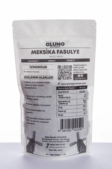 Gluno Glutensiz Meksika Fasulye 500g - 2