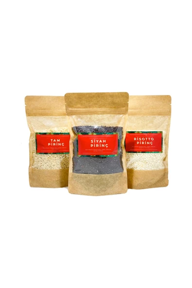GURUYEMİŞ BOX Pirinç Deneme Paketi Tam Pirinç Risotto Siyah Pirinç
