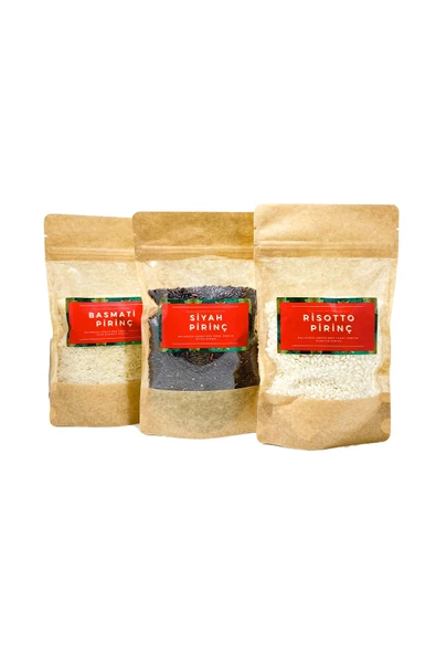 GURUYEMİŞ BOX Pirinç Deneme Paketi Basmati Siyah Pirinç Risotto - 3