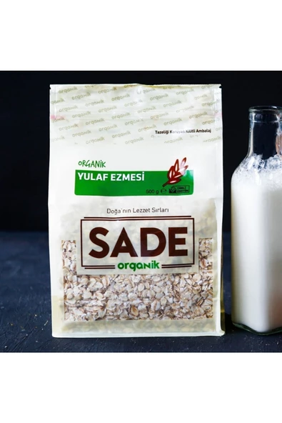 Sade Organik Yulaf Ezmesi 500 Gr