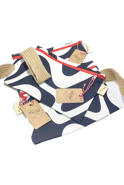 GURUYEMİŞ BOX "beehive" Strawberry Zebra Concept Clutch El Çantası Makyaj Ve Mini Plaj Çantası ürün görseli 1