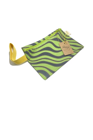 GURUYEMİŞ BOX "beehive" Leo Leafy Consept Clutch El Çantası Makyaj Ve Mini Plaj Çantası - 2