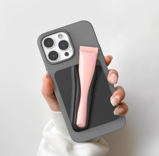 İpeksi Silikon Lipbalm Tutucu Yapışkanlı Telefon Kılıfı Aksesuarı - 12