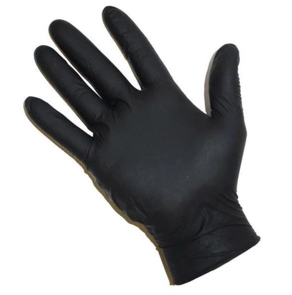 Green Muayene Eldiveni Nitril Pudrasız Siyah Büyük Boy (L) | 100 Adet - Resim 2