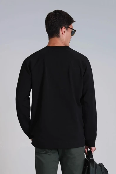 Lufian Techno Erkek Sweatshirt Siyah - 6