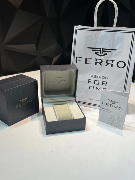 Ferro Polycarbon Kasa & Kordon 50 Mt Suya Dayanıklı Erkek Kol Saati EF1140-19F - 6