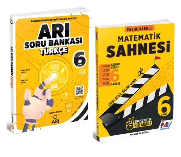 ARI YAYINCILIK 6. SINIF Türkçe Soru Bankası  + Matematik Sahnesi