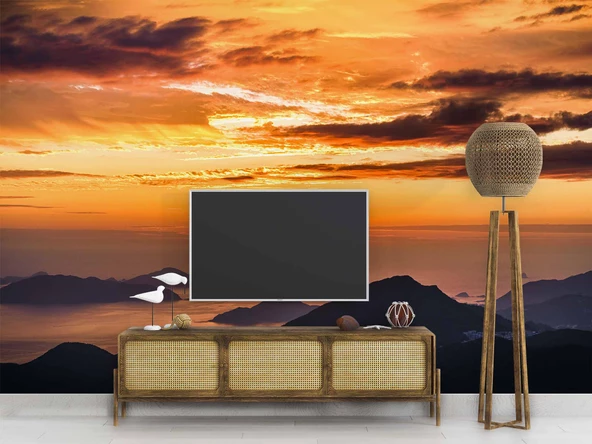 Günbatımı Duvar Kağıdı Baskı - Resim 3