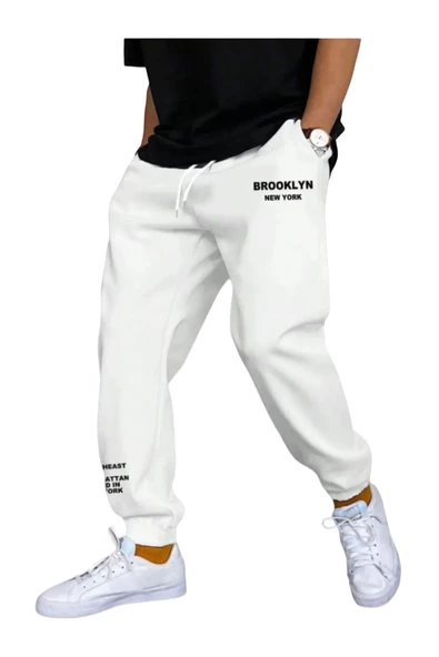 Erkek Brooklyn Baskılı Eşofman Altı - 3