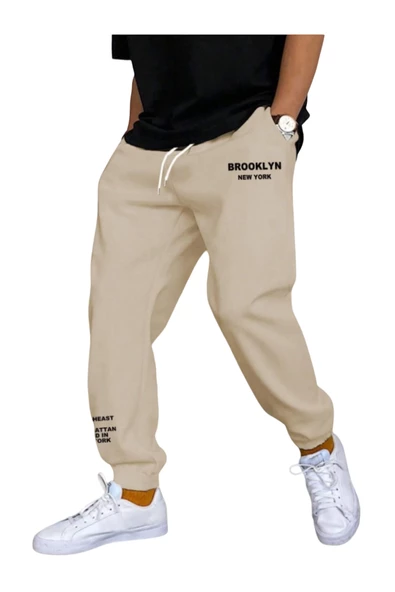 Erkek Brooklyn Baskılı Eşofman Altı - 2