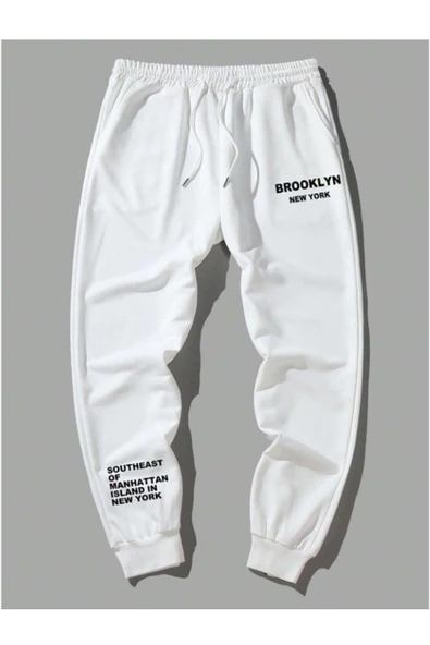 Erkek Brooklyn Baskılı Eşofman Altı - 8