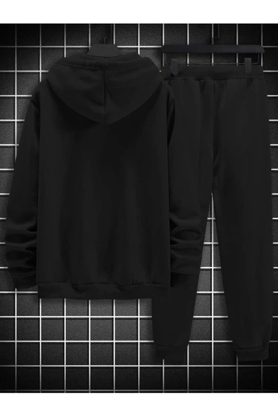 Erkek Dikey Baskılı Oversize Eşofman Takımı - 12