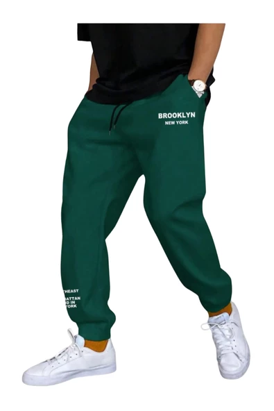 Erkek Brooklyn Baskılı Eşofman Altı - 6