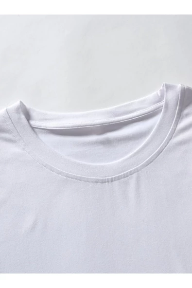 Erkek Beyaz Brooklyn 63 Baskılı Şort T-shirt Takım - 4