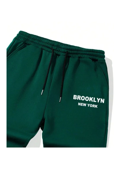 Erkek Brooklyn Baskılı Eşofman Altı