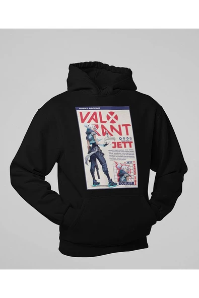 Valorant Jett Baskılı Unisex Oversize Hoodie