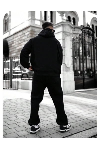 Erkek Nasa Baskılı Kapüşonlu Sweatshirt - 4